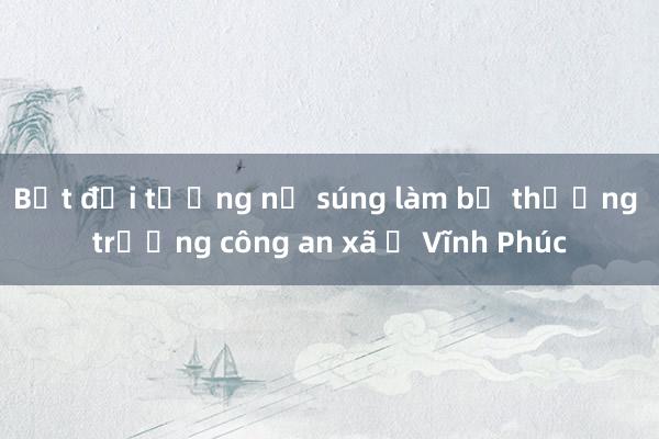 Bắt đối tượng nổ súng làm bị thương trưởng công an xã ở Vĩnh Phúc