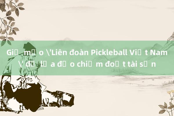 Giả mạo 'Liên đoàn Pickleball Việt Nam' để lừa đảo chiếm đoạt tài sản