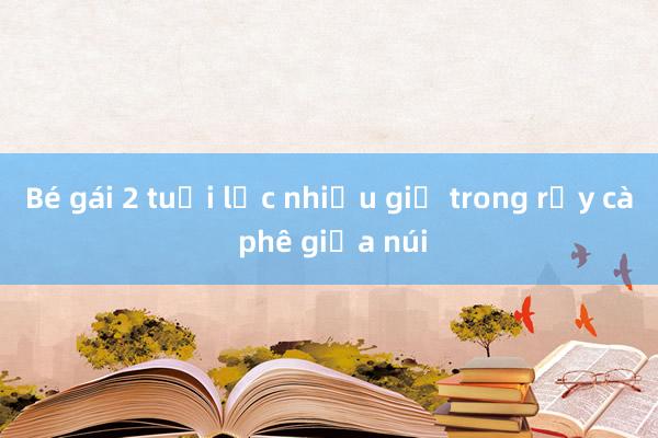 Bé gái 2 tuổi lạc nhiều giờ trong rẫy cà phê giữa núi